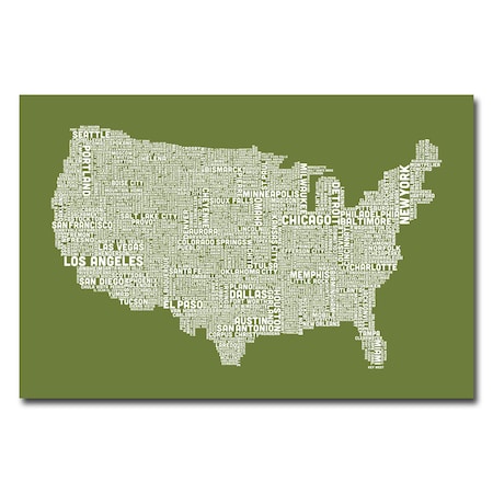 Michael Tompsett 'US City Map VI' Canvas Art,30x47
